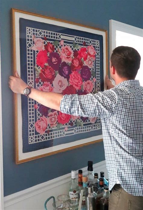 frame for hermes scarf|diy Hermes scarf framing.